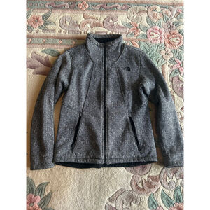 The North Face Womens Apex Chromium Jacket Black Herringbone Fleece Lined medium